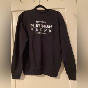 Pure Barre Platinum Barre finisher black crew neck size Medium